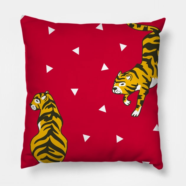 Tiger Love Pillow by shippingdragons