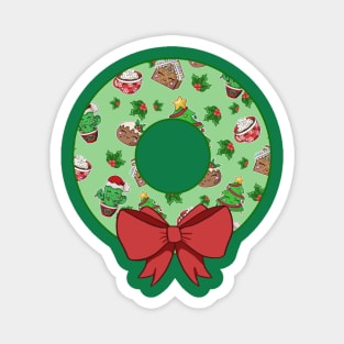 Holiday Christmas Wreath Magnet