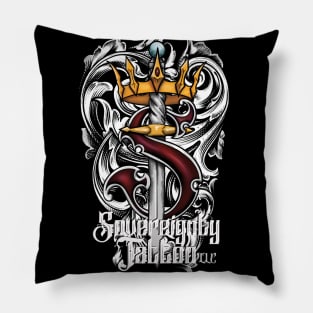 Sovereignty Deluxe Tattoo Full Logo (front print only) Pillow