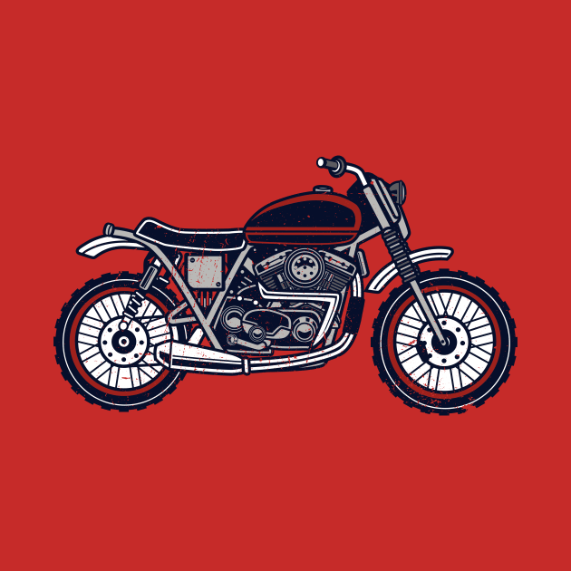 Cool Vintage Motorcycle by LineXpressions