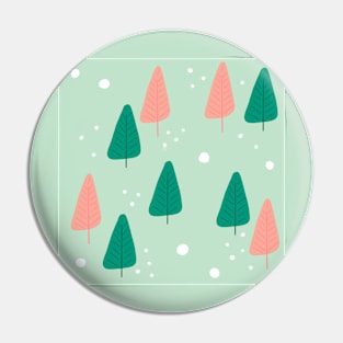 Christmas Brush Trees Pin