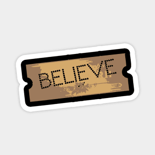 The Polar Express Believe Ticket Magnet