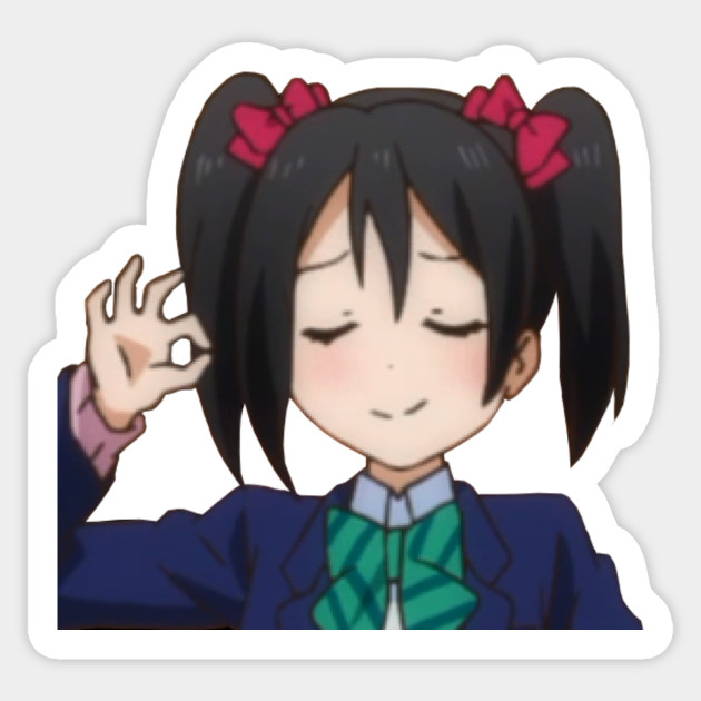 Nico Yazawa OK Hand Sign - Anime - Sticker | TeePublic
