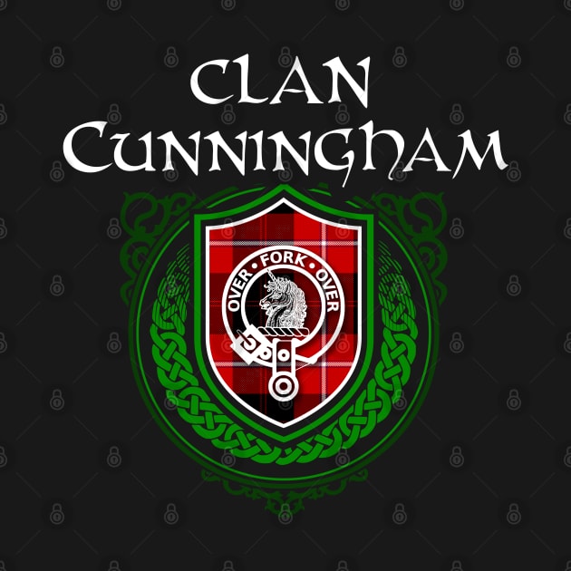 Clan Cunningham Surname Scottish Clan Tartan Crest Badge by Celtic Folk