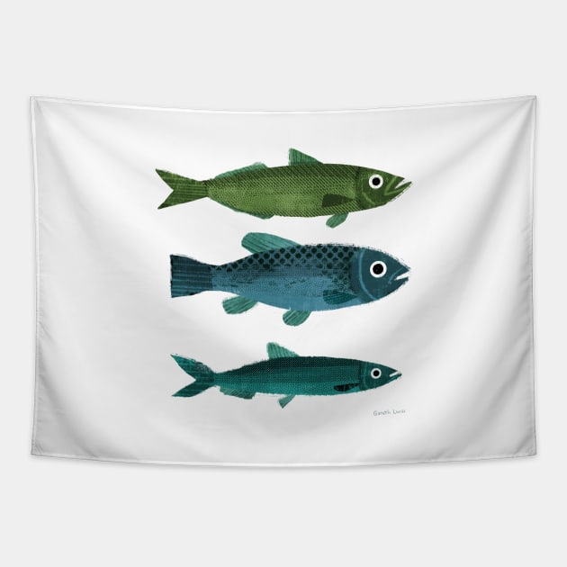 Three Fish Tapestry by Gareth Lucas