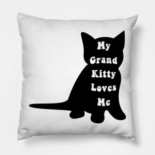 My Grand Kitty Loves Me Grandma of Cats Social Distancing Animal Pet Lover Pillow