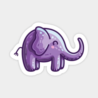 Kawaii Cute Purple Elephant Magnet