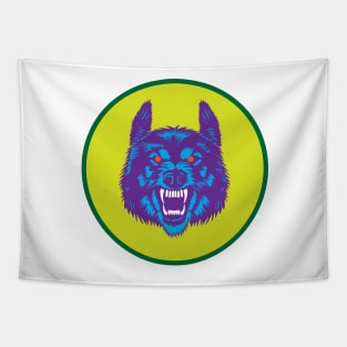 One Man Wolf Pack Tapestry