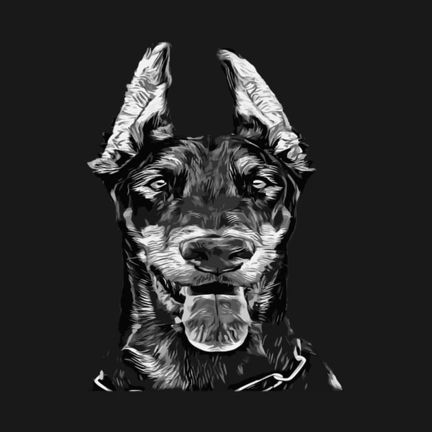 Dober Dog Head by Weirdcore