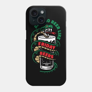 Friday Beers Snake - Black Phone Case