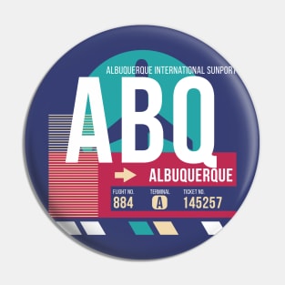 Albuquerque (ABQ) Airport Code Baggage Tag E Pin