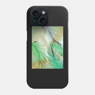 PASTEL FEATHERS TROPICAL PALM DESIGN BEACH POSTER ART PRINT Phone Case