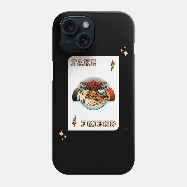 Fake Friends Tattoo Design Phone Case by Tip Top Tee's