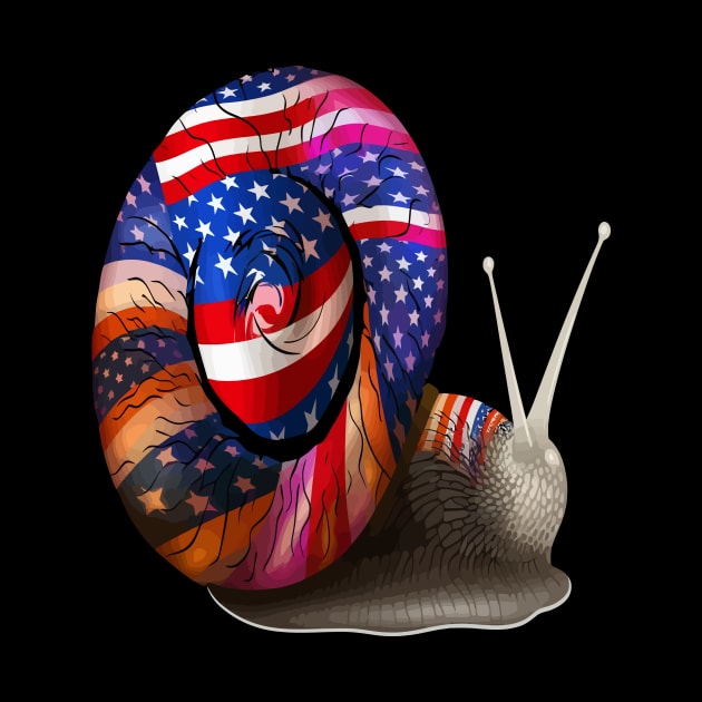 Patriotic Snail by JH Mart