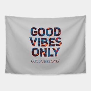 Good Vibes Only camouflage quote Tapestry