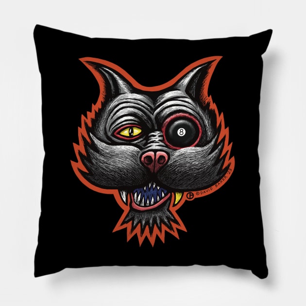 Wuneye Cat Pillow by Art from the Blue Room