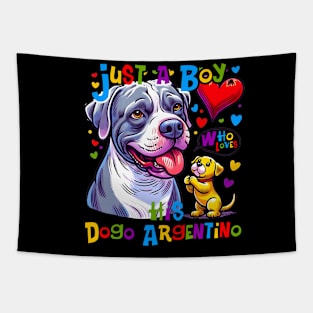 How a Boy and His Dogo Argentino Became Best Friends Tapestry