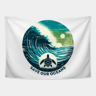 Save Our Oceans Sea Turtle Tapestry