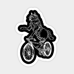 SEEMBO Wolf Cycling Bicycle Bicycling Biking Riding Fun Bike Magnet