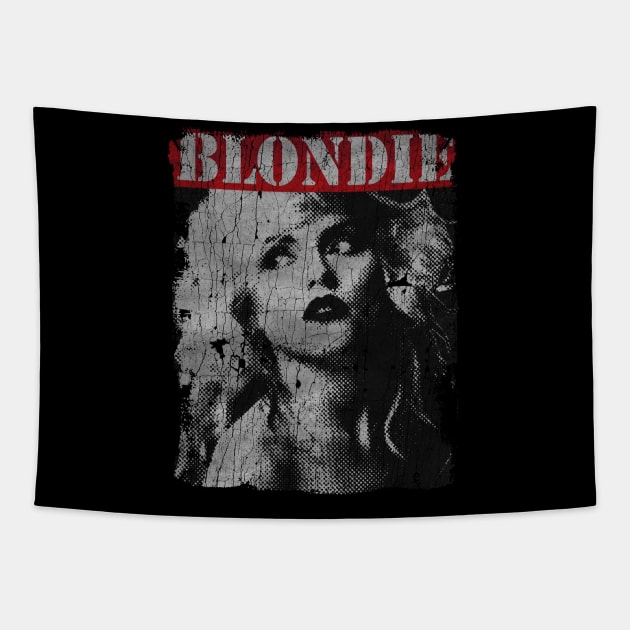 TEXTURE ART - BLONDIE ROCKS Tapestry by ZiziVintage