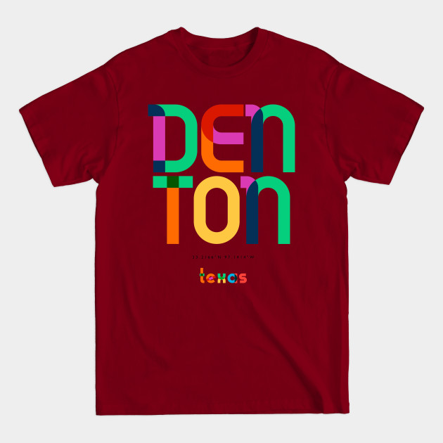 Discover Denton Texas Mid Century, Pop Art, - Pop Art - T-Shirt