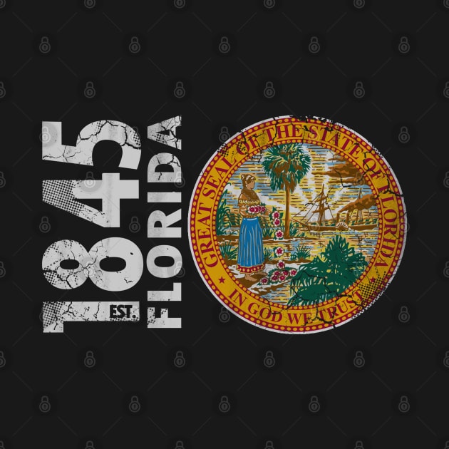 Vintage 1845 Florida State Flag by E