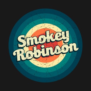 Graphic Smokey Name Retro Vintage Circle T-Shirt