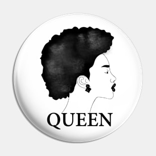 Afro Queen African Woman Pin