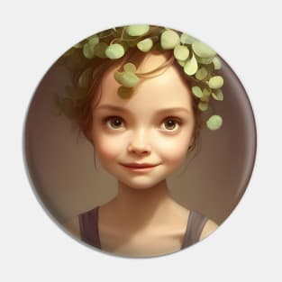 Spring Time Eucalyptus Girl Pin