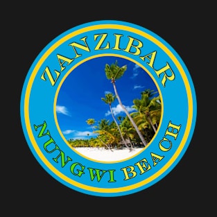 Zanzibar Nungwi Beach Palm Trees - Passport Stamps T-Shirt