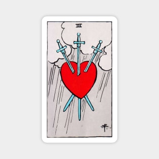 Three of Swords Tarot Magnet