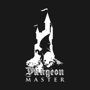 Dungeon Master - Castle & Dragon Print T-Shirt