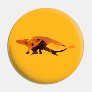 Toothless silhouette Pin