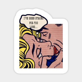 Vintage comics Crying Woman Magnet