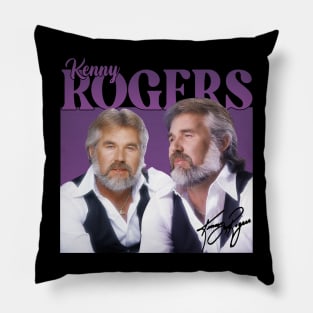 Kenny Rogers // 80s Vintage Purple Style // Pillow