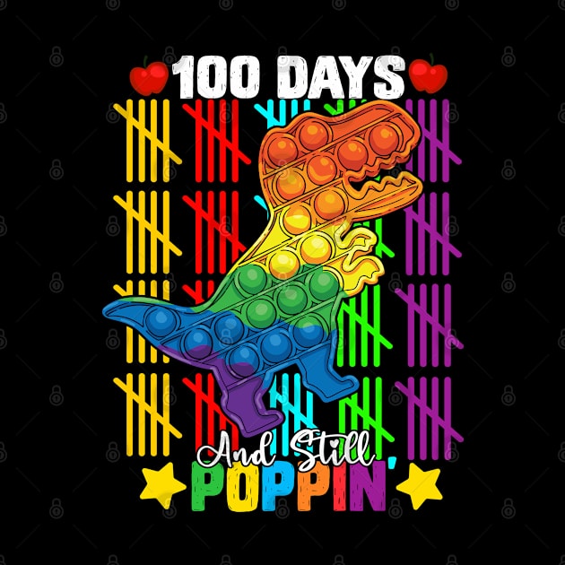 Dabbing dinosaur T-rex Fidget Toy 100 Days Of School Still Poppin Pop it by BeHappy12