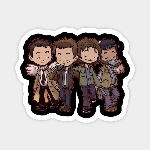 Supernatural Buddies Magnet by Dooomcat