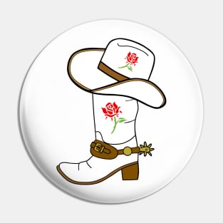 COWGIRL Western Rose Cowboy Boots - Cowboy Art Pin