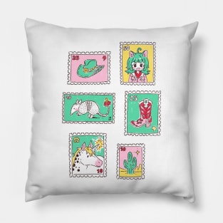 Western post stamps Pillow