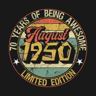 born August 1950 Vintage Gift T-Shirt