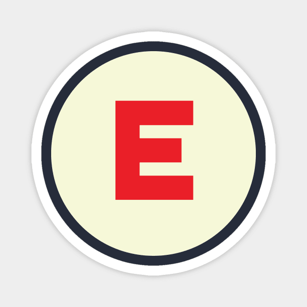 Vintage E Monogram Magnet by calebfaires