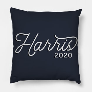 Kamala Harris 2020, monoline script text. Kamala For The People in this presidential race. Pillow