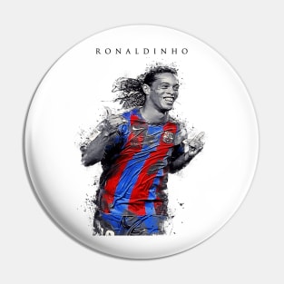 Ronaldinho in abstract art Pin