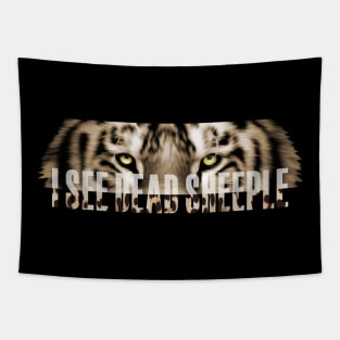 I See Dead Sheeple Lion Vector Graphic Design Tapestry