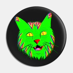 The Laughing Cat (Glitchy Version) Pin