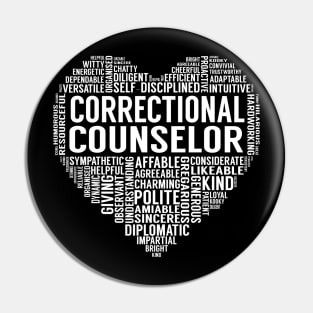 Correctional Counselor Heart Pin