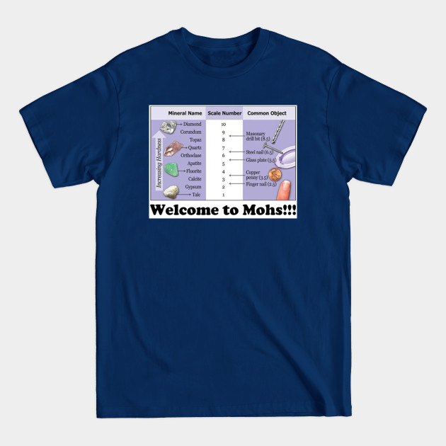 Discover Welcome to Mohs!!! - Geology - T-Shirt