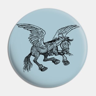 Vintage Pegasus Cartoon Pin