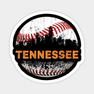 Tennessee Souvenir Cities Skyline Baseball I Love Tennessee Magnet