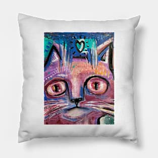 Pink cat Pillow